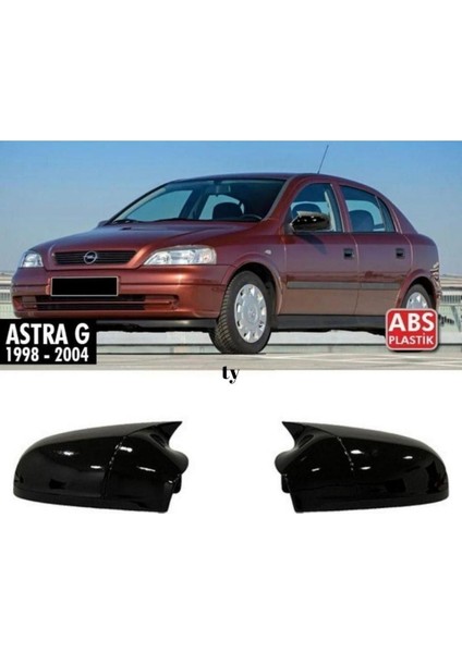 Opel Astra G Uyumlu  Yarasa Ayna Kapağı Piano Black 1998-2004