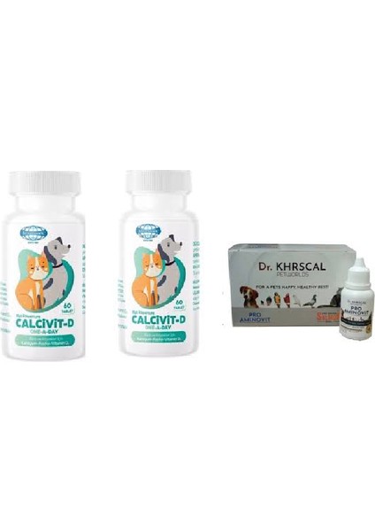 Calcivit - D + Köpek Vitamini (Kedi ve Köpek Vitamin Seti)