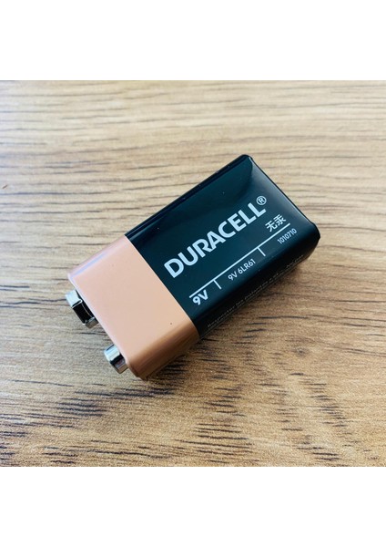 Duracell 9 Volt Pil Kart GAZ ALARMI DEDEKTÖR ÖLÇÜ ALETİ TESTER ALARM NOSTALJİK RADYO