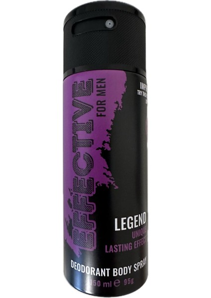 Effective Vücut Deodorantı - Legend - For Men - 150ML x 6