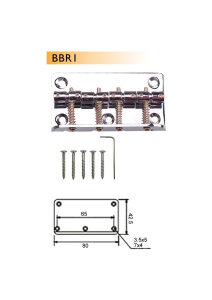 BBR1CR Dr.parts Bas Köprü Krom (80X42.5)