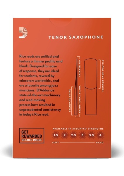 RKA1025 Tenor Saksafon Kamışı 10lu Paket NO 2.5 fiyatları