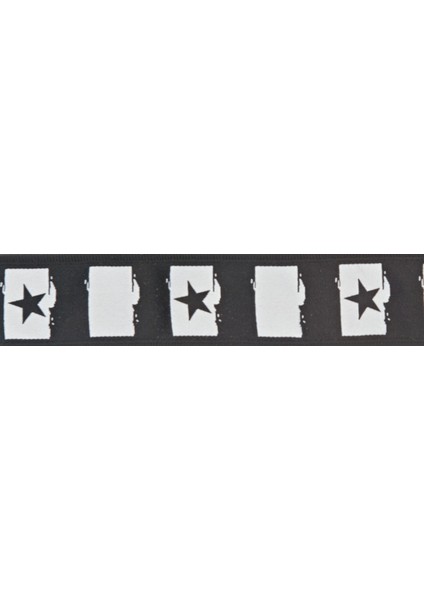 50C01 Gitar Askısı Dokuma Yıldız/siyah Beyaz Rock Star