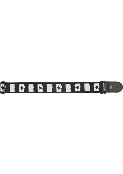50C01 Gitar Askısı Dokuma Yıldız/siyah Beyaz Rock Star