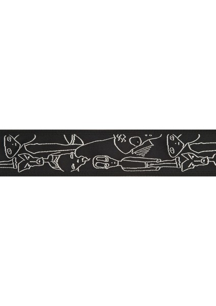 50JS05 Gitar Askısı Dokuma Joesatrıanı Gümüs Fıgur Silver
