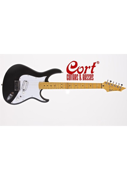 Garage1 Bks Elektro Gitar Kılıflı, Siyah Satin, Scorpu Pickup