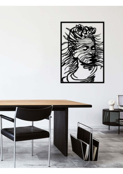 Modern Metal Duvar Dekoru - Ev Duvar Dekorasyonu - 70 x 50 cm -Siyah - ARTS-061 modelleri