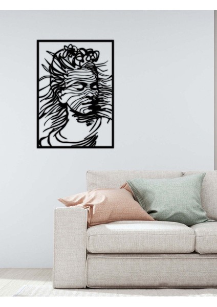 Modern Metal Duvar Dekoru - Ev Duvar Dekorasyonu - 70 x 50 cm -Siyah - ARTS-061 fırsatları