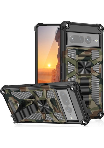 For Google Pixel 7 Kamuflaj Rengi Zırh Ağır Koruma Cep Telefonu Kılıfları (Yurt Dışından)