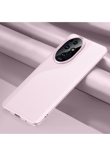 Honor 200 Elektroliz Çerçeve Pu Düz Deri Cep Telefonu Kılıfı (Yurt Dışından)