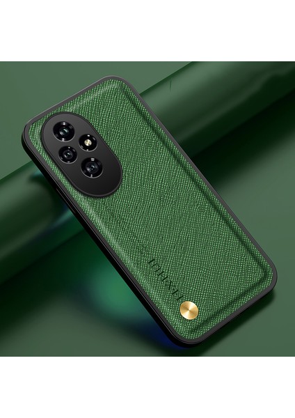 Honor 200 Araba Manyetik Emme Çapraz Desenli Pu Cep Telefonu Kılıfı (Yurt Dışından)