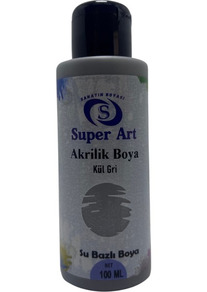 Superart Akrilik Boya Kül Gri 100 ml