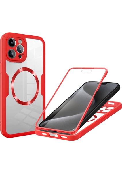 iPhone 15 Pro Max Manyetik Çekim Herşey Dahil Cep Telefonu Kılıfı (Yurt Dışından)