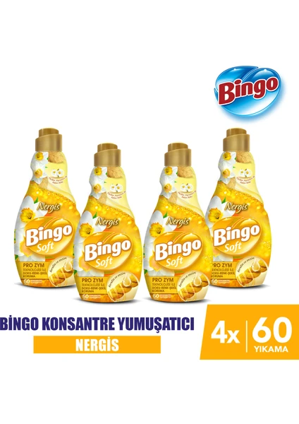 Konsantre Çamaşır Yumuşatıcısı Nergis 1440 ml x 4 Adet