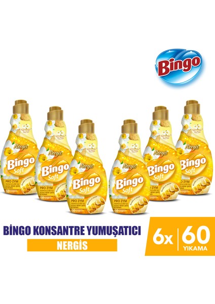 Konsantre Çamaşır Yumuşatıcısı Nergis 1440 ml x 6 Adet