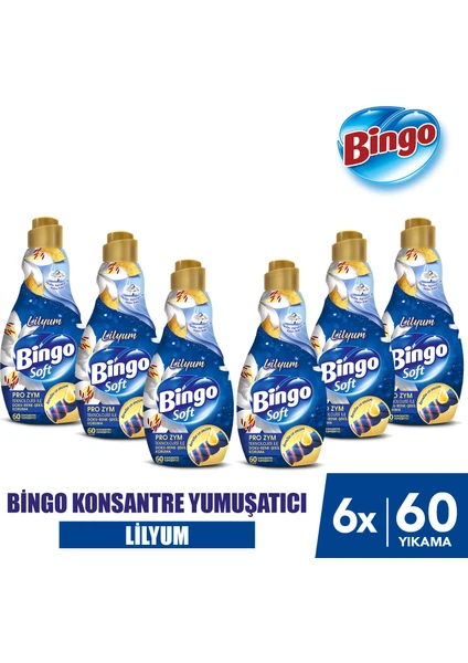 Konsantre Çamaşır Yumuşatıcısı Lilyum 1440 ml x 6 Adet