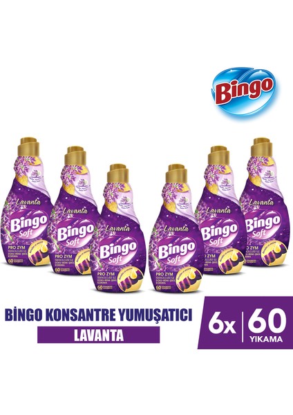 Konsantre Çamaşır Yumuşatıcısı Lavanta 1440 ml x 6 Adet