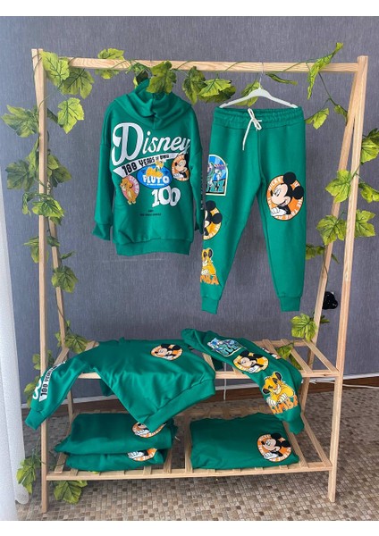 Yeşil Mickey Mouse Eşofman Takım 100. Yıl Özel Seri