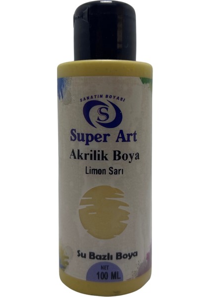 Superart Akrilik Boya Limon Sarı 100 ml