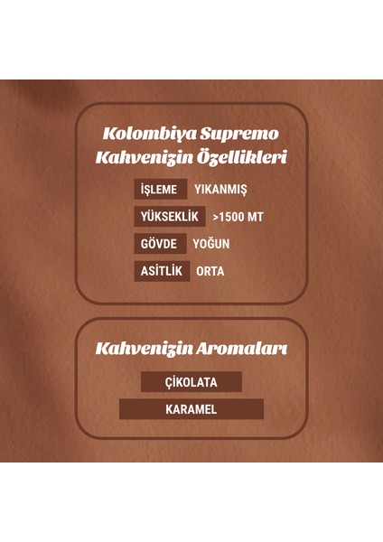 Kolombiya Supremo Filtre Kahve 250 gr Aeropress