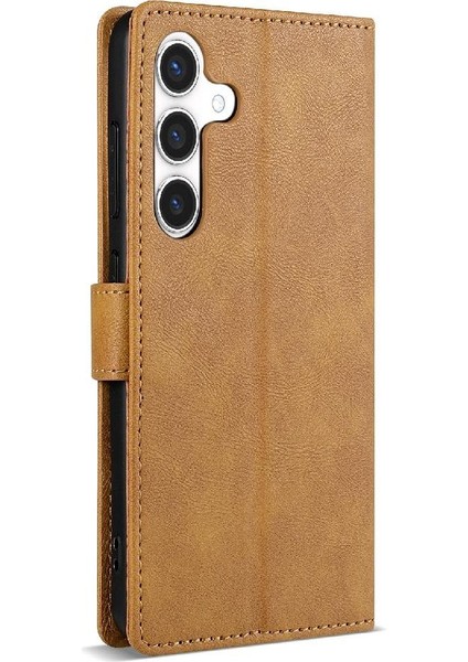 Samsung Galaxy A34 Manyetik Kapatma Yan Cep Kart Yuvaları Için Flip Case (Yurt Dışından)
