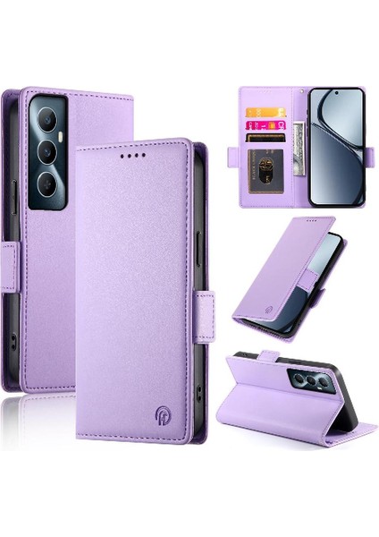 Realme C65 Flip Cüzdan Günlük Kullanım Kart Yuvaları Iş Için Flip Case (Yurt Dışından)