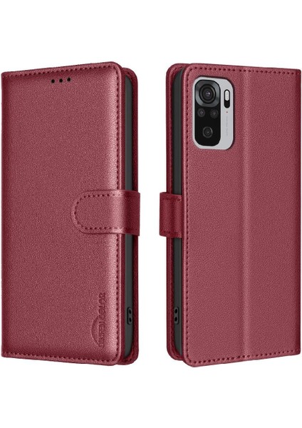 Xiaomi Redmi Not 10S Için Flip Case Cüzdan Kart Tutucu Kickstand Manyetik (Yurt Dışından)