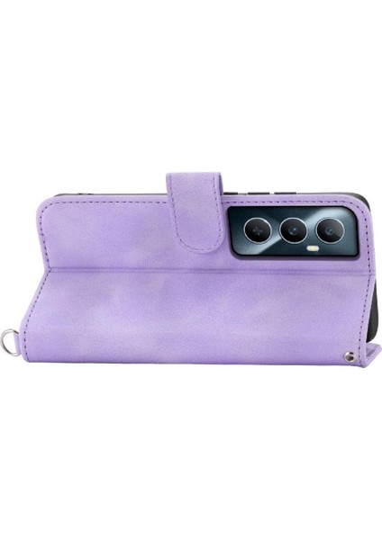 Realme C65 Darbeye Dayanıklı Kabartmalı Çoklu Kredi Kartı Yuvaları Için Flip Case (Yurt Dışından) fırsatları