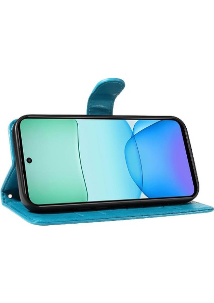 Xiaomi Redmi Için Kılıf 13 4g Kabartmalı Kelebek ve Kart Yuvası ile Yüksek (Yurt Dışından)