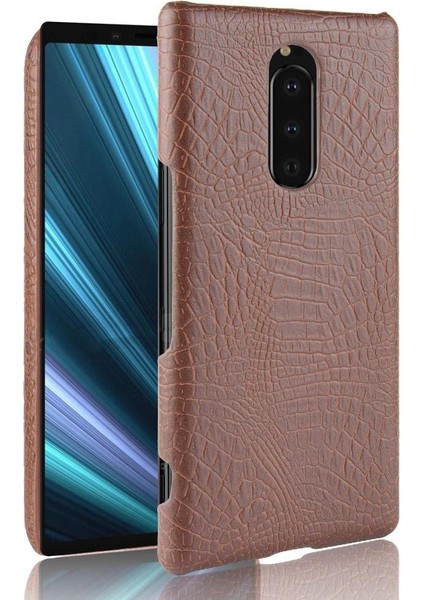 Sony Xperia 1 Koruyucu Kapak Klasik Timsah Için Şık Klasik Kılıf (Yurt Dışından)