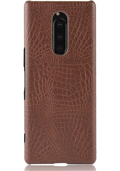 Sony Xperia 1 Koruyucu Kapak Klasik Timsah Için Şık Klasik Kılıf (Yurt Dışından)