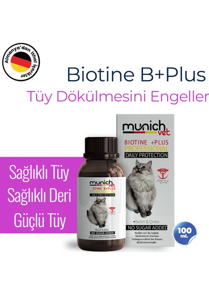 Kedi 3'lü Seti Tüy Sağlığı Damlası + Malt Pasta + Multi Vitamin Pasta Munich Set