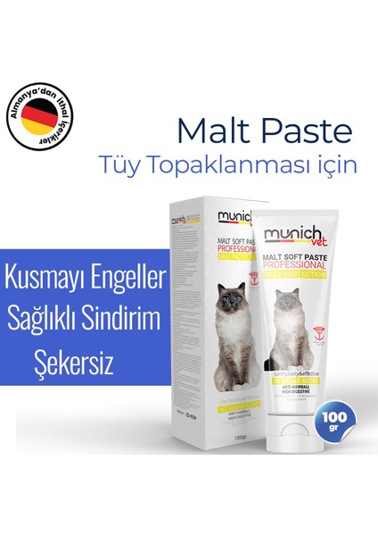 Kedi 3'lü Seti Tüy Sağlığı Damlası + Malt Pasta + Multi Vitamin Pasta Munich Set