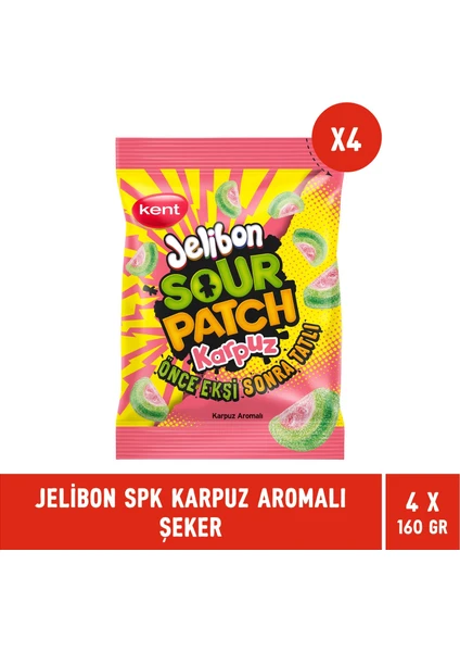 Sour Patch Karpuz Aromalı Yumuşak Şekerleme 160 gr - 4 Adet