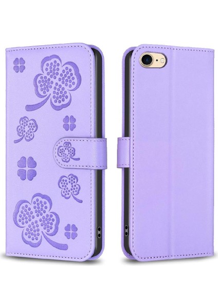 IPhone 6 Için Flip Case/6s Çok Renkli Pu Deri Kart Yuvaları Tutucu Yonca (Yurt Dışından) indirimleri