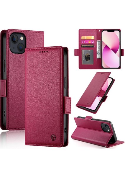 IPhone 13 Kart Yuvaları Için Flip Case Günlük Kullanım Cüzdan Iş Çevirme (Yurt Dışından)