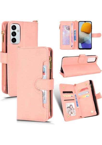 Samsung Galaxy M13 4g Manyetik Pu Deri Flip Fermuar Cüzdan (Yurt Dışından)