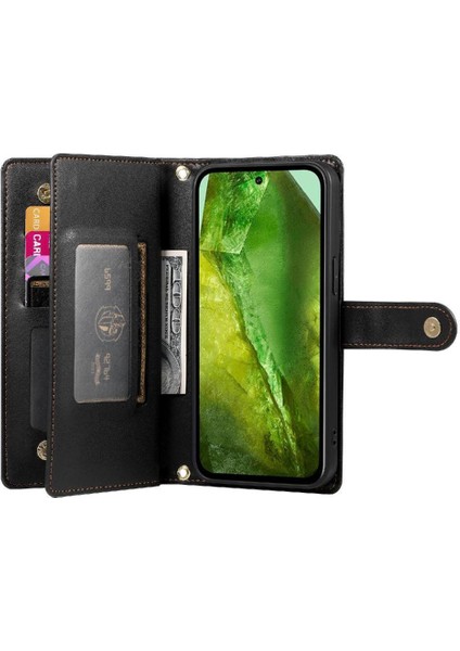 Google Piksel 8A Cüzdan Bölmesi Bilek Kayışı Kart Yuvaları Için Flip Case (Yurt Dışından) fırsatları