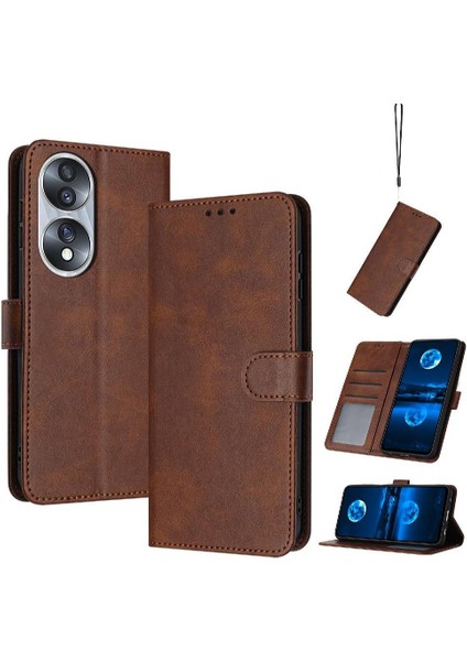 Kart Yuvası ile Onur 70 Pu Deri Saf Renk Kickstand Için Flip Case (Yurt Dışından)