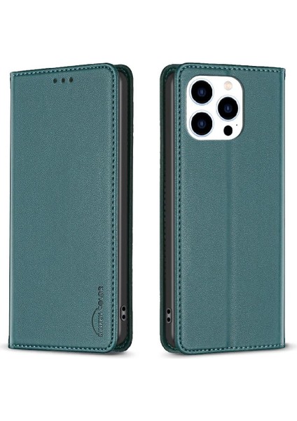 IPhone 15 Pro Iş Için Flip Case Çok Renkli Çoklu Kart Yuvası Pu Cüzdan (Yurt Dışından)