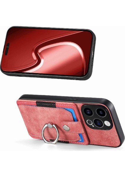 IPhone 15 Için Kılıf Pro Max Standı Halka Tutucu Crad Yuvası Manyetik Araç Montaj (Yurt Dışından)