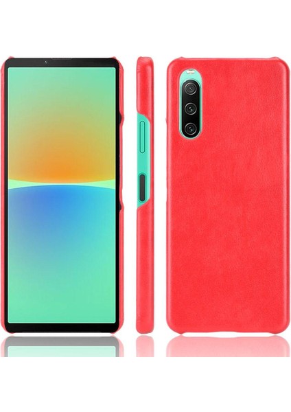 Sony Xperia 10 Iv Için Retro Kılıf Retro Anti Scratch Lychee Desen Kapak (Yurt Dışından)