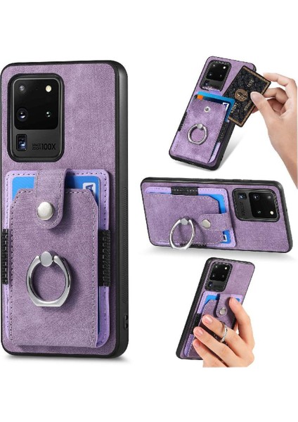 Samsung Galaxy S20 Ultra Standı Crad Yuvası Manyetik Araç Montaj Halkası (Yurt Dışından)