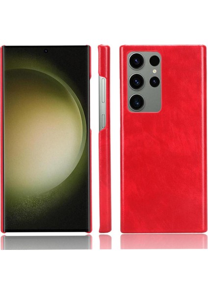 Samsung Galaxy S23 Için Retro Durumda Ultra Lychee Desen Retro Anti Scratch (Yurt Dışından)
