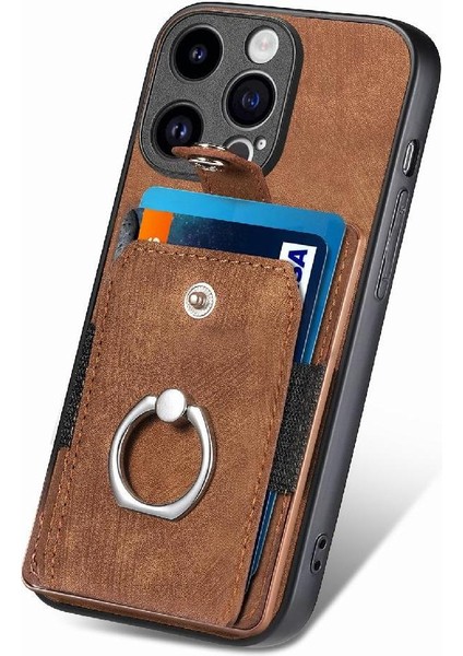 IPhone 15 Için Kılıf Pro Manyetik Araç Montaj Yüzük Tutucu Crad Yuvası Standı (Yurt Dışından)