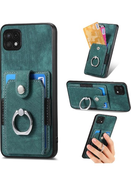 Samsung Galaxy A22 5g Için Kılıf Standı Halka Tutucu Crad Yuvası Manyetik Araba (Yurt Dışından)