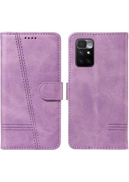 Xiaomi Redmi 10 Başbakan Cüzdan Telefon Kılıfı Için Filp Durumda Preslenmiş Pu Deri (Yurt Dışından)