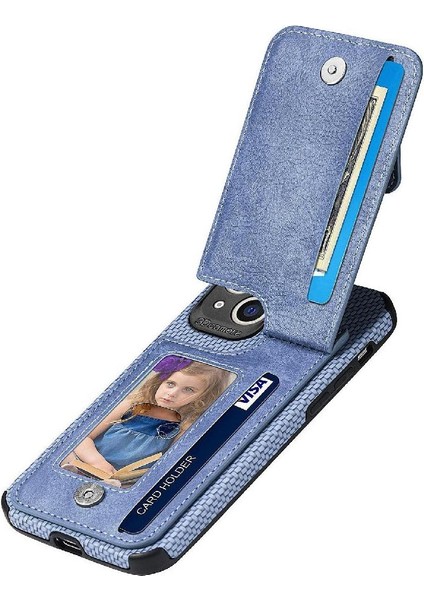 IPhone 13 Için Kılıf Mini Manyetik Araç Montaj Cüzdan Fermuar Crad Yuvası Standı (Yurt Dışından)