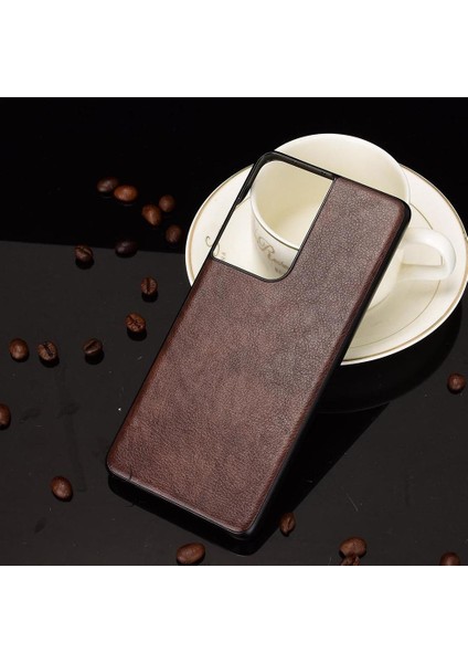 Samsung Galaxy S21 Için Retro Durumda Ultra Lychee Desen Anti Scratch Kapak (Yurt Dışından) modelleri