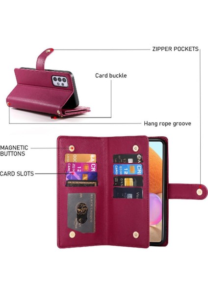 Samsung Galaxy A32 4g Çok Fonksiyonlu Iş Standı Kayışı Için Flip Case (Yurt Dışından) indirimleri